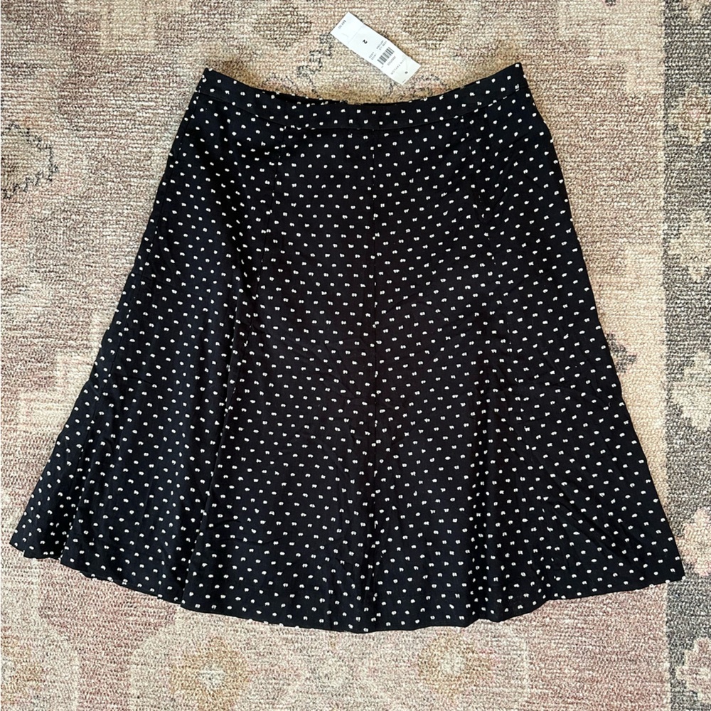 Ann Taylor Black and White Patterned Skirt